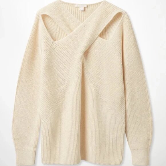 COS Cut-Out Off-White Sweater | Size XS - Picture 2 of 5